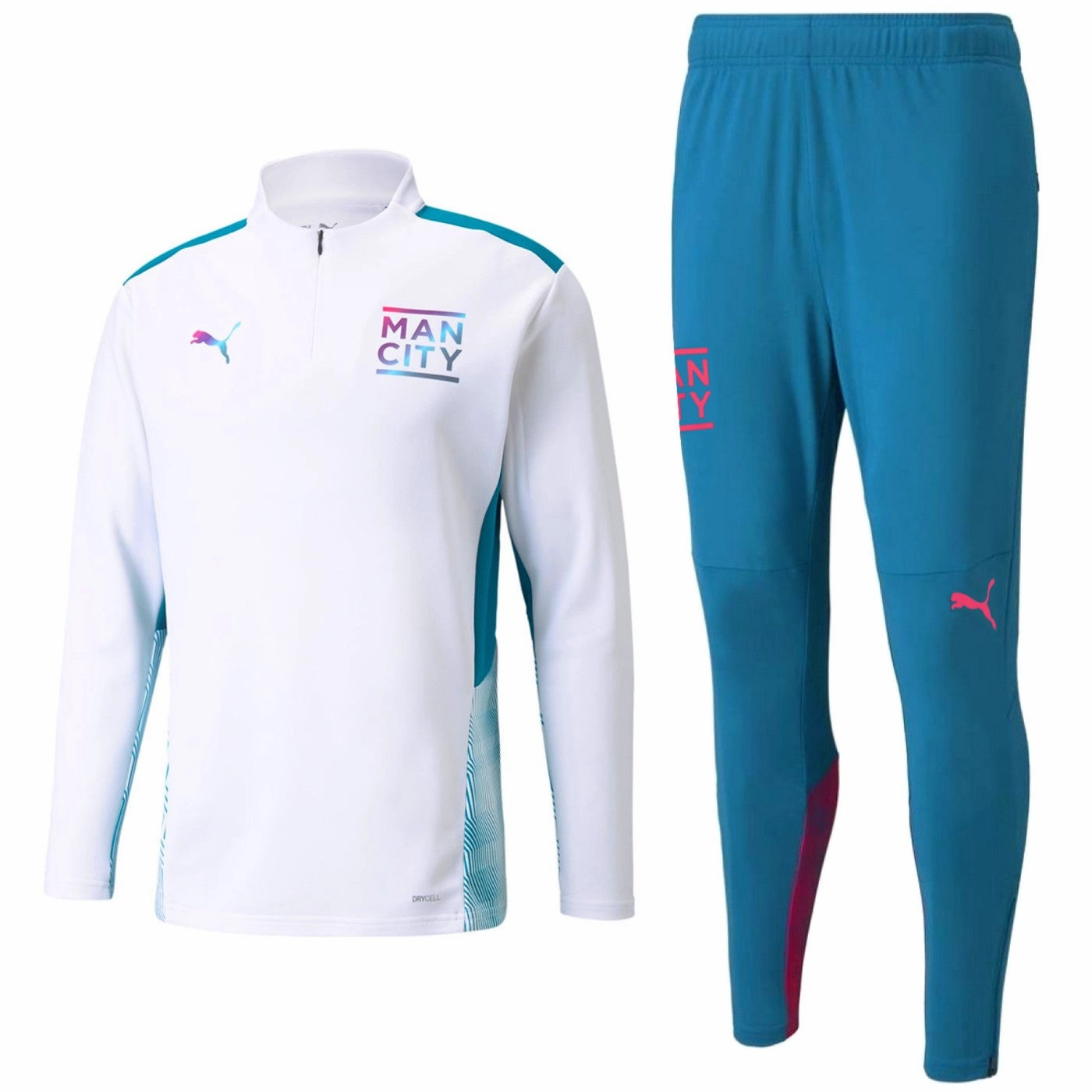 darts bar Manchester City white/blue training technical tracksuit 2022 - Puma