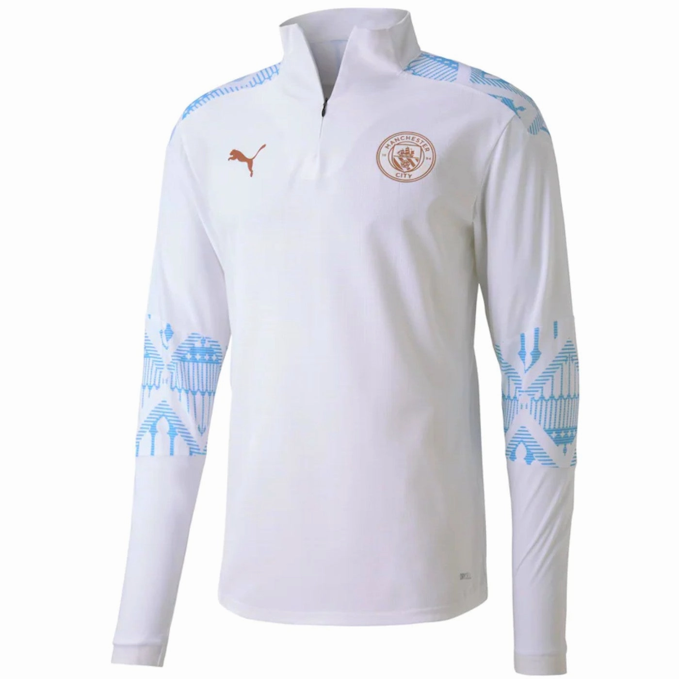 Manchester City white/grey pre-match technical tracksuit 2020/21 - Puma Fitness Enthusiast