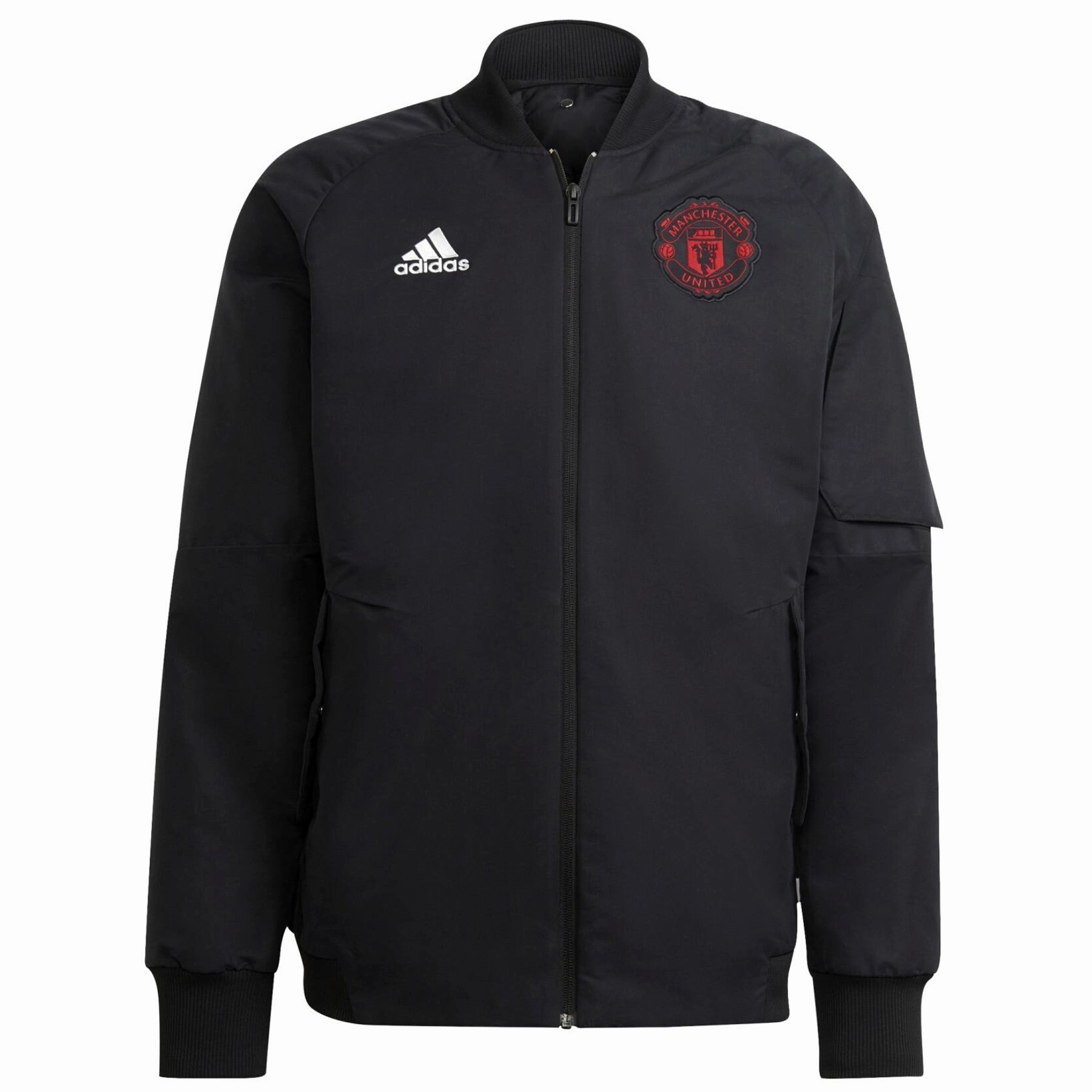 Manchester United black light padded bomber jacket 2023 - Adidas Layered Panel System Multi Function Compression