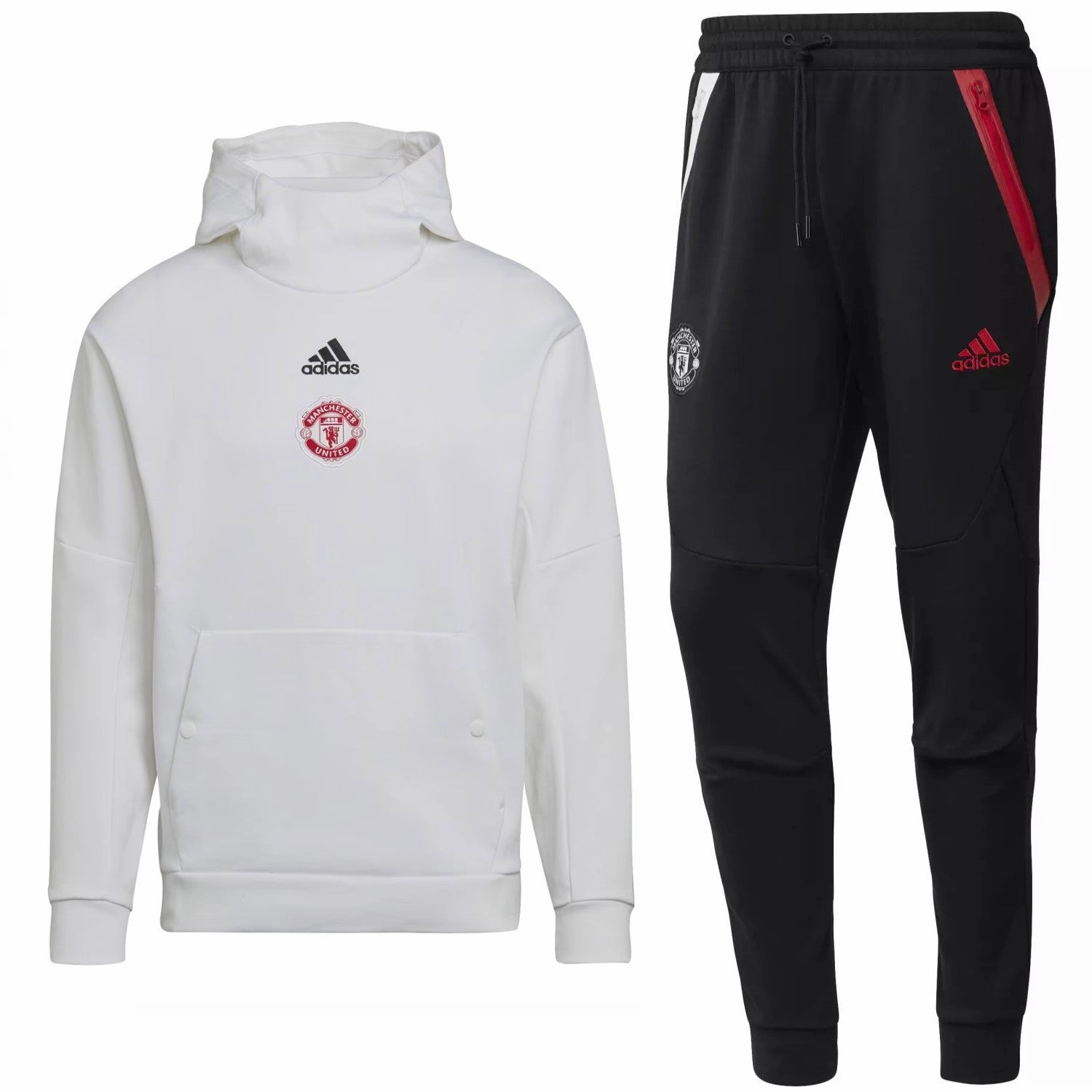 Manchester United casual Travel hooded presentation tracksuit 2022/23 - Adidas non-hooded Polystyrene