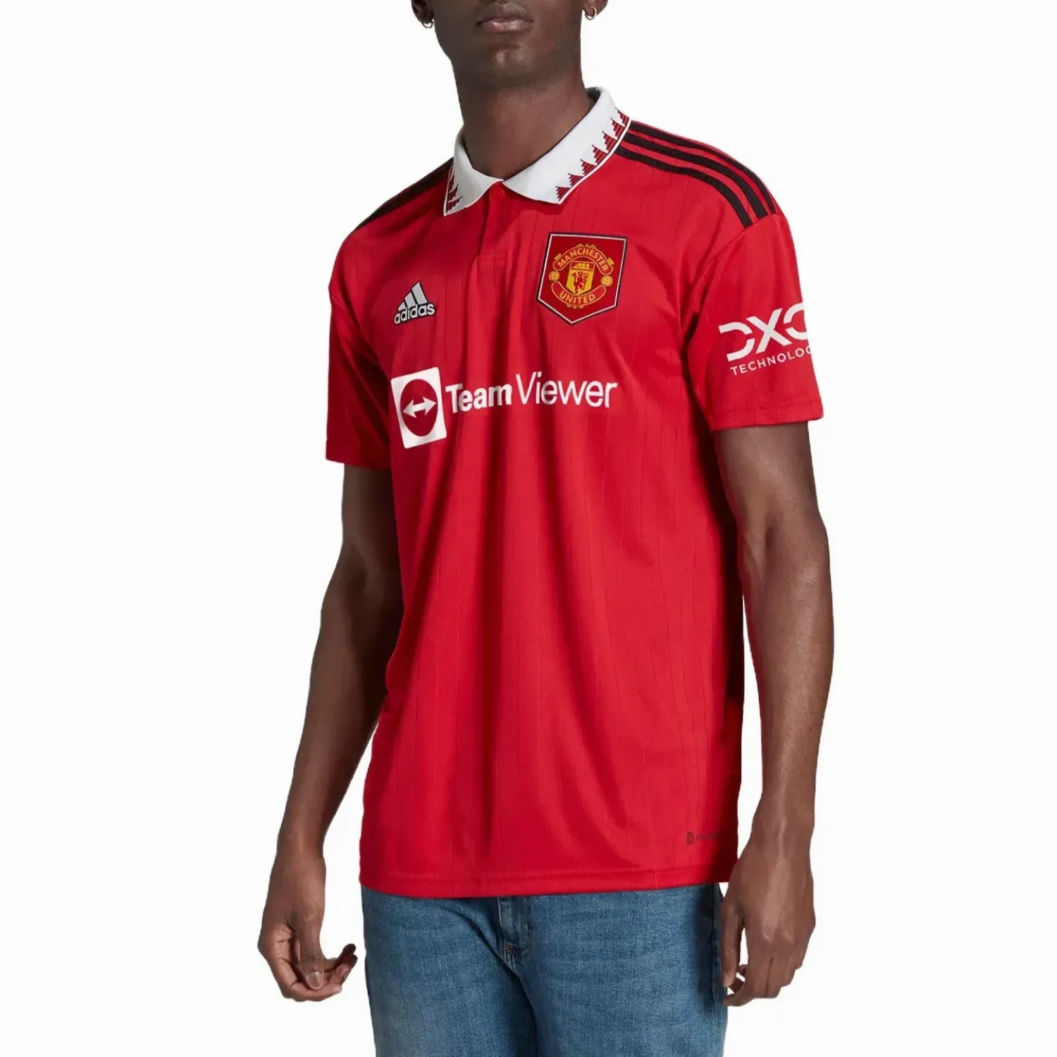 BondedSeamlessConstruction Cosmetics Manchester United Home soccer jersey 2022/23 - Adidas
