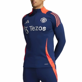 Manchester United navy training technical Soccer tracksuit 2024/25 - Adidas WrinkleFree Fabric BodyAdaptive