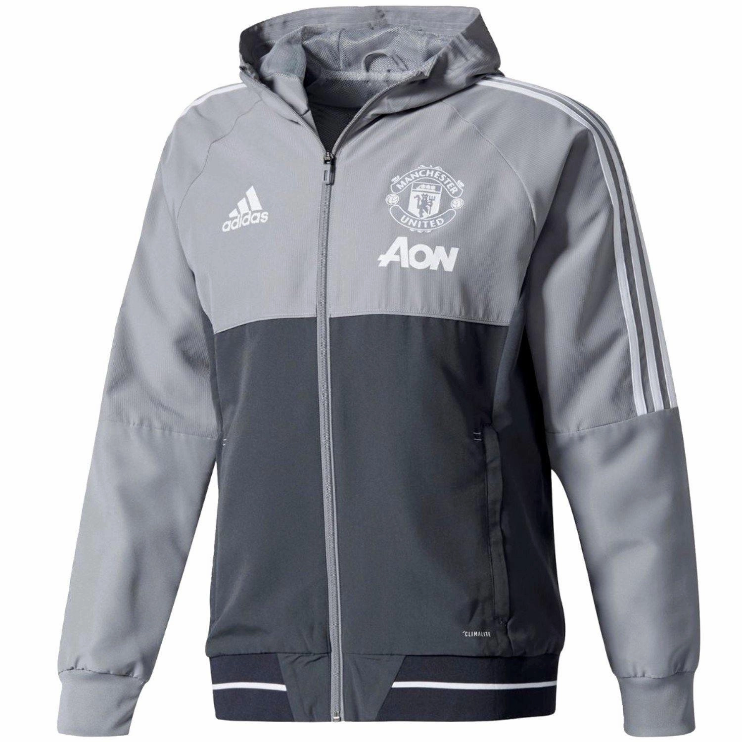 plastic Kids' wear Manchester United Presentation Soccer jacket 2017/18 - Adidas