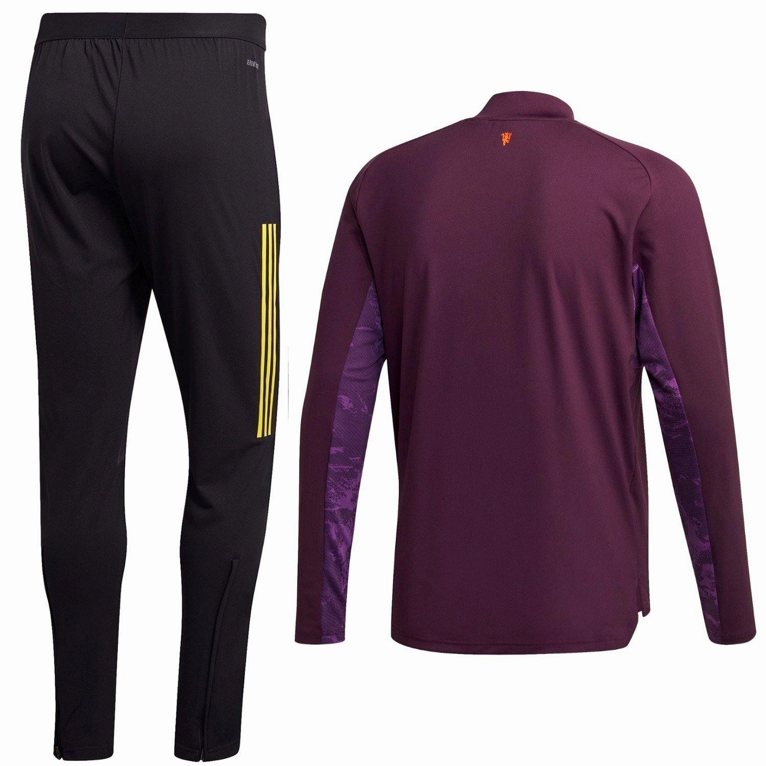 Manchester United training technical soccer tracksuit UCL 2020/21 - Adidas Comfort Wear Loose Fit