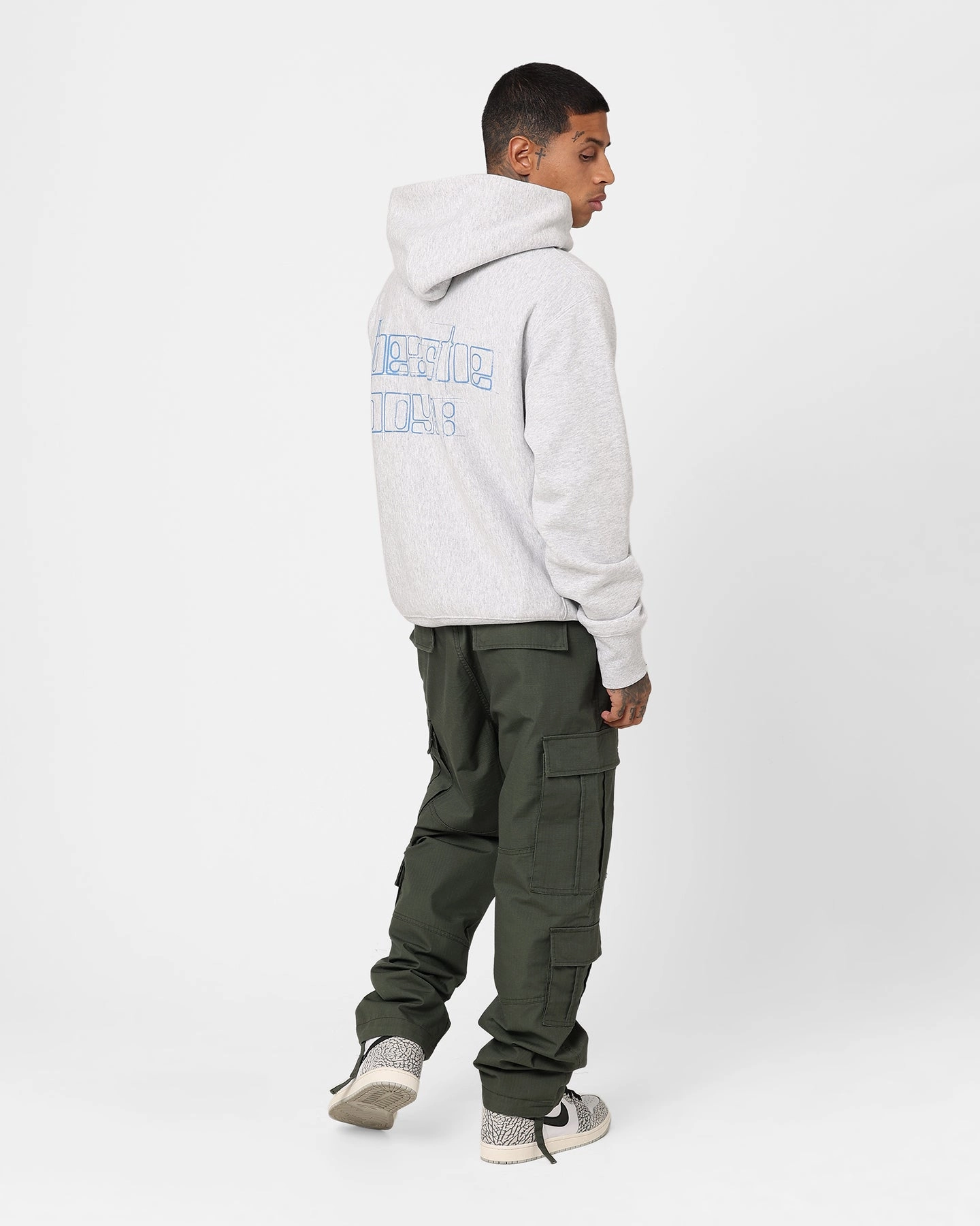 Luggage Champion X Beastie Boys Logo Hoodie Oxford Heather