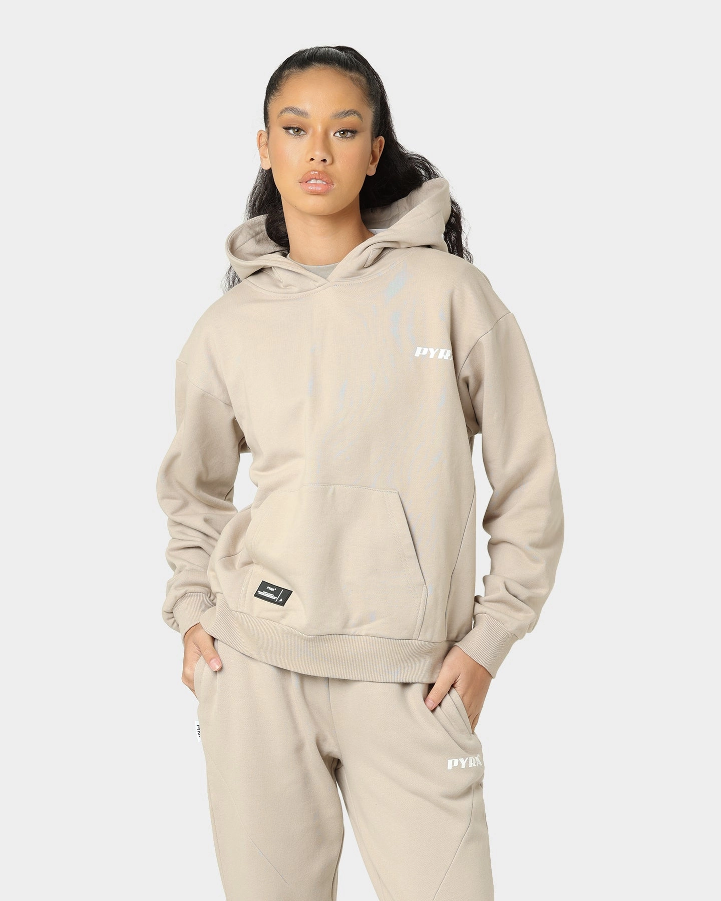 PYRA Women's Optimism Hoodie Fog suitable for weekend getaways