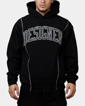 Seasonal Function Market Designer Split Hoodie Washed Black