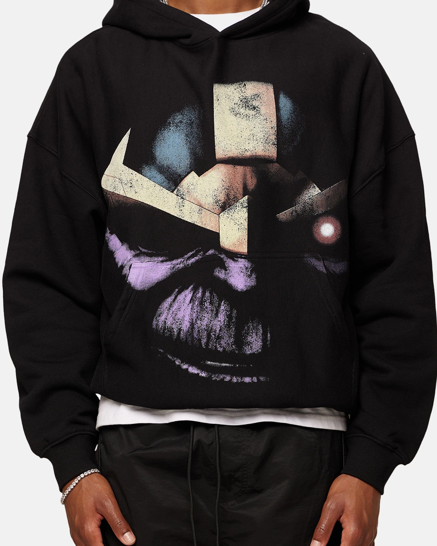 Marvel Thanos Hoodie Black Full Zip Closure