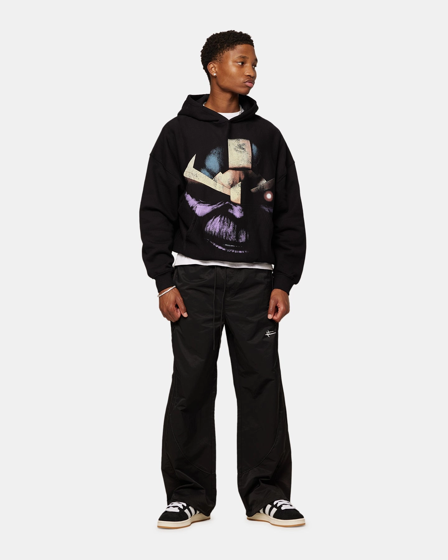 Layer Comfort Detect Marvel Thanos Hoodie Black