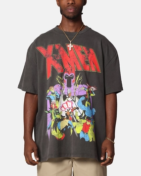 Marvel X-Men The X-Men Heavy T-Shirt Vintage Black Wash Playful Prints