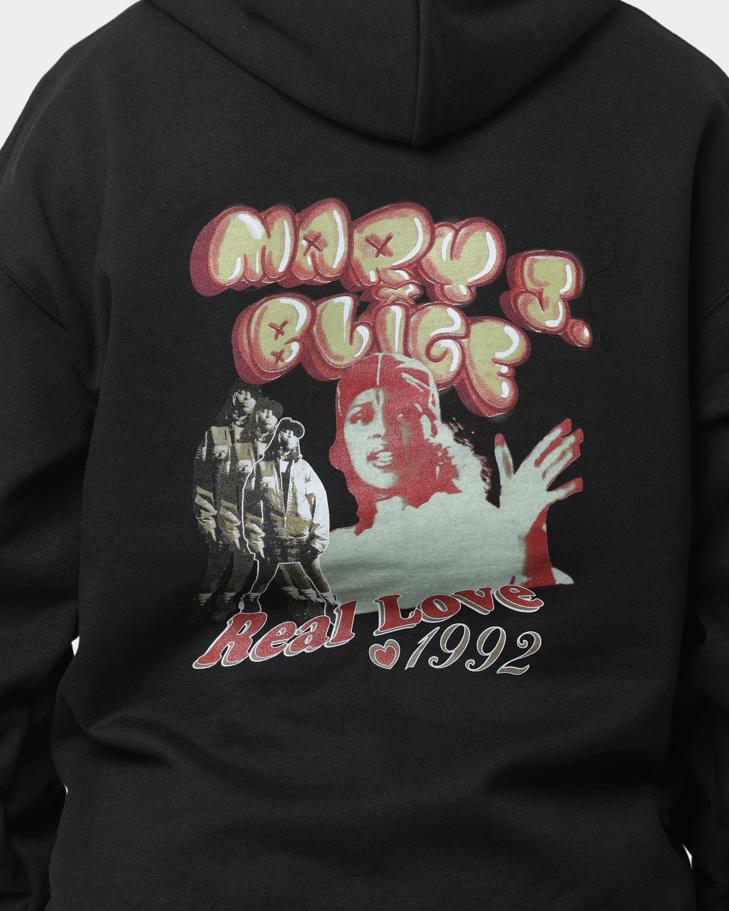 Mary J Blige Real Love 1992 Hoodie Black Non Irritating Lining Cold Protection