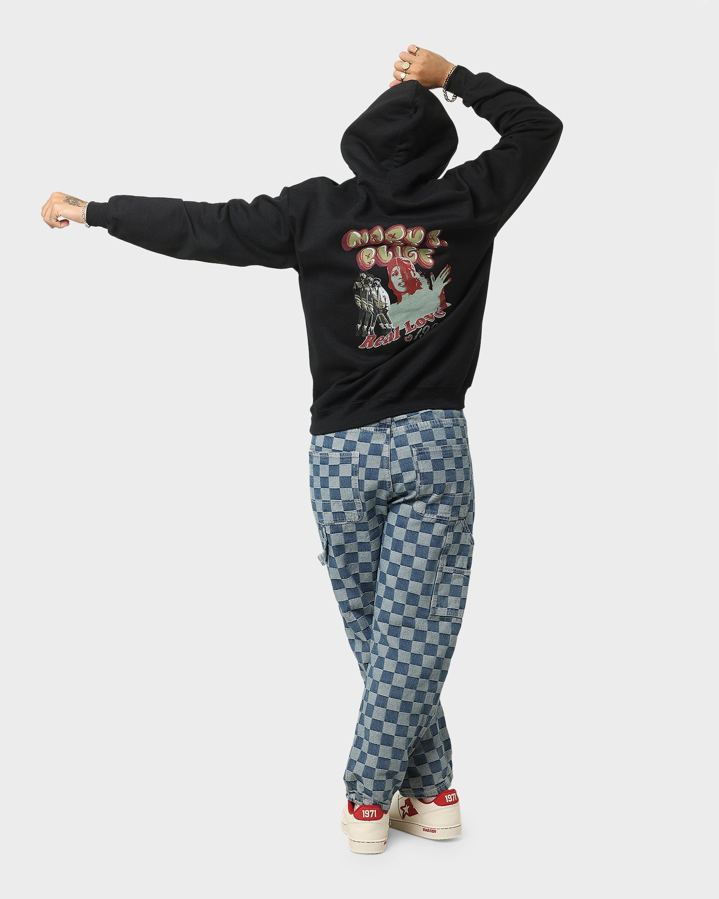 Mary J Blige Real Love 1992 Hoodie Black Stretch Fabric Urban Adventure