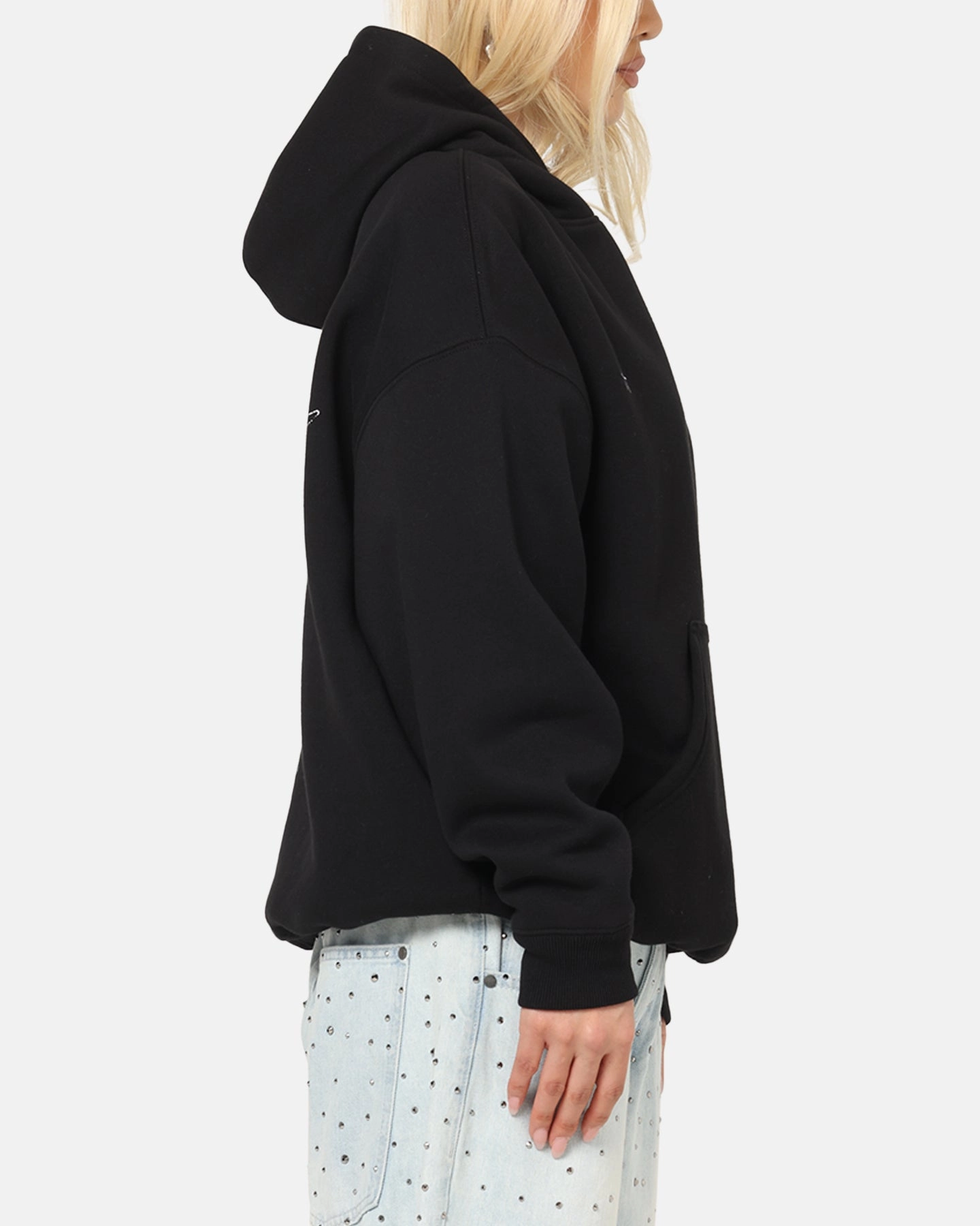 Skater Vibe Saint Morta Liberty Boxy Hoodie Black