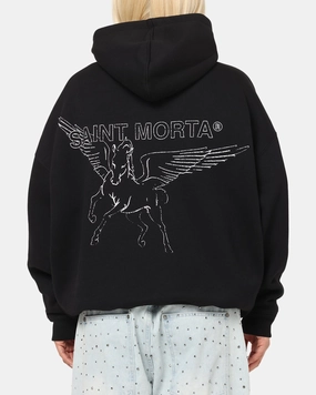 Saint Morta Liberty Boxy Hoodie Black Pullover Style