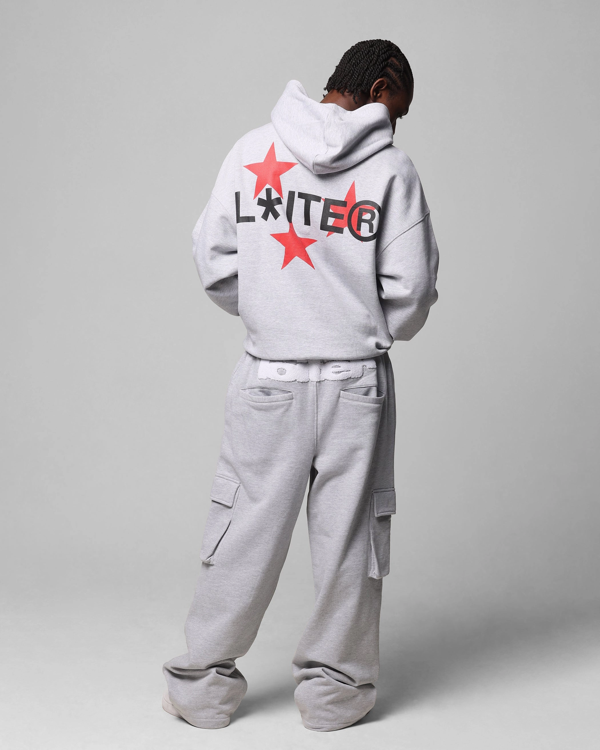 Promote Loiter Trackstar Hoodie Grey Marle