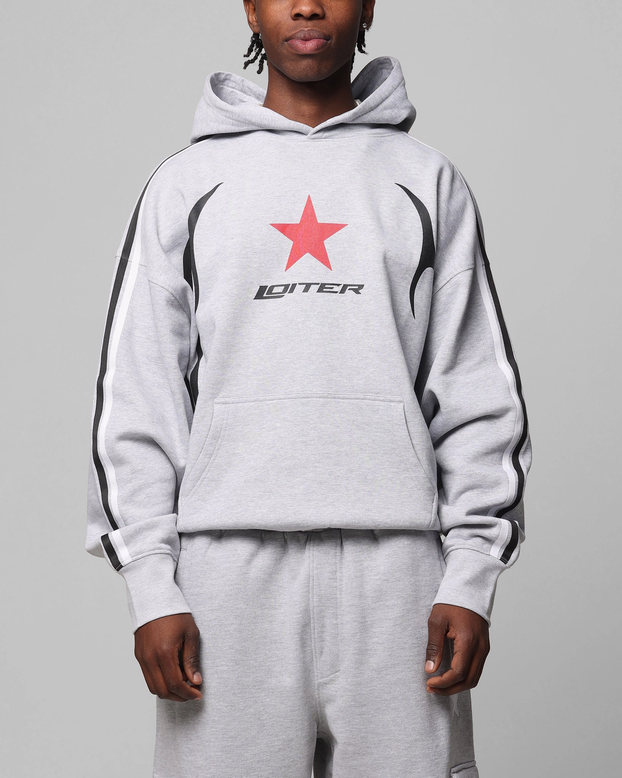 Gift Loiter Trackstar Hoodie Grey Marle