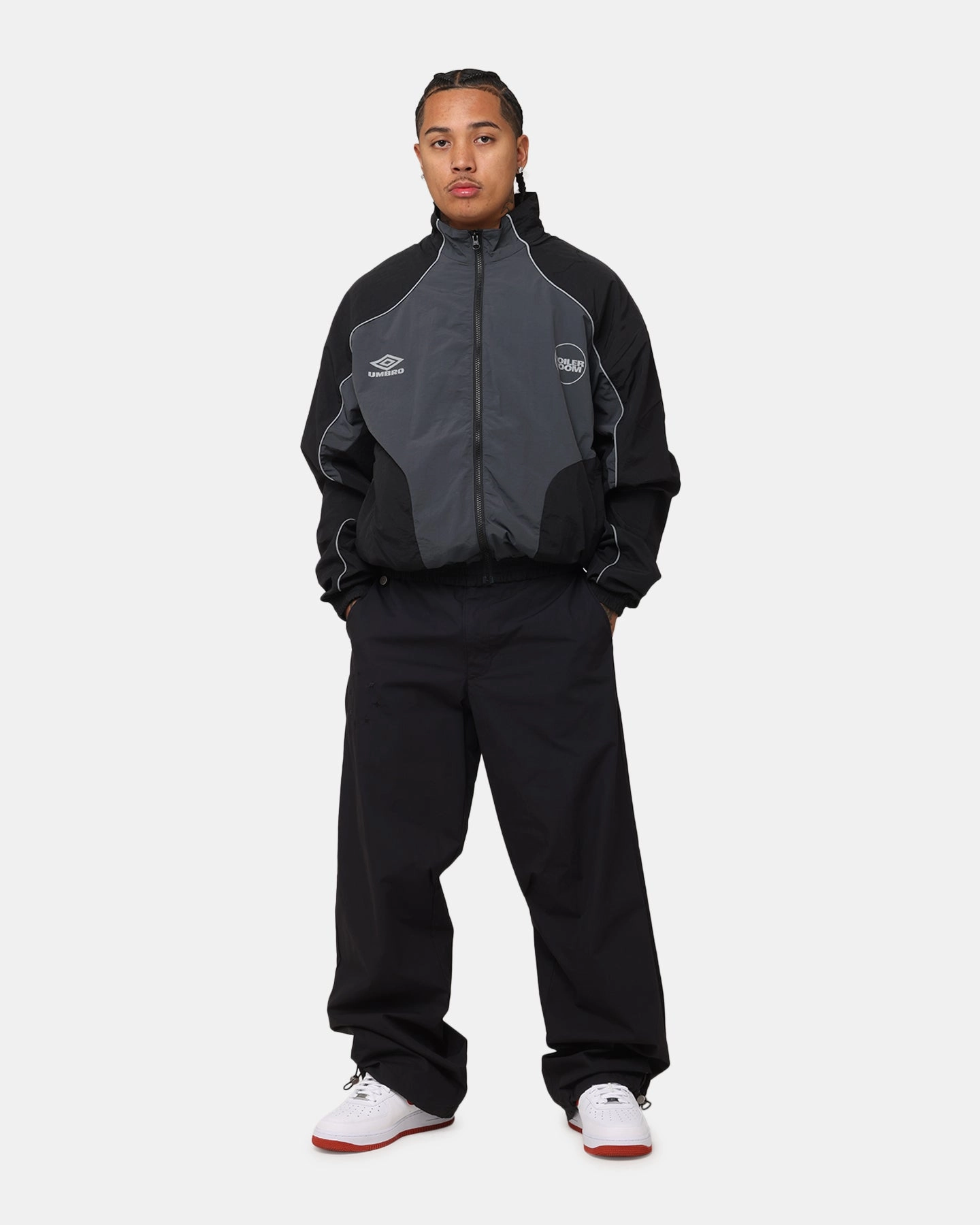 Passport Boiler Room X Umbro Shell Jacket Black