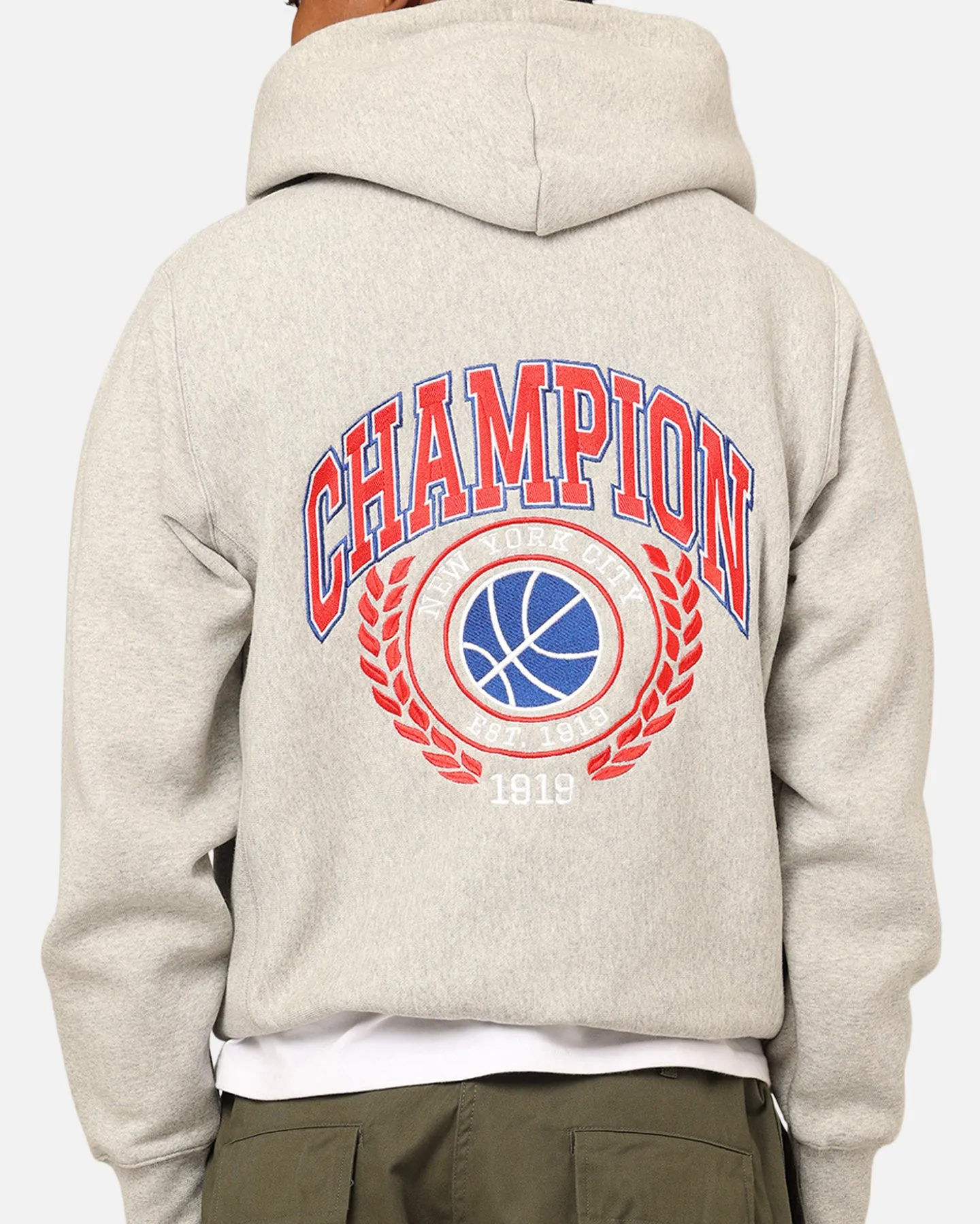 Anti-pilling Champion Reverse Weave Field Basketball Hoodie Oxford Heather