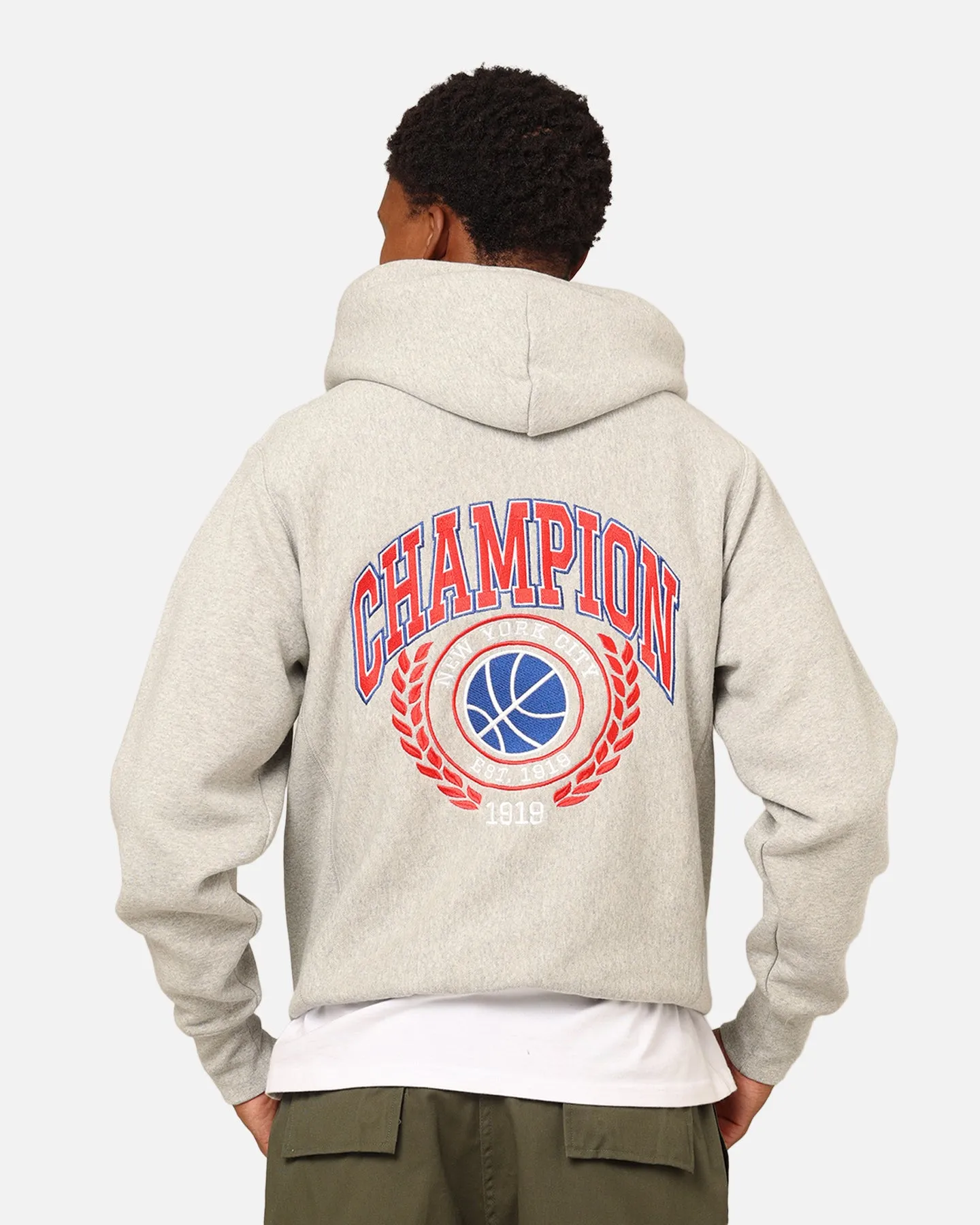 Dirt Repellent Surface Champion Reverse Weave Field Basketball Hoodie Oxford Heather