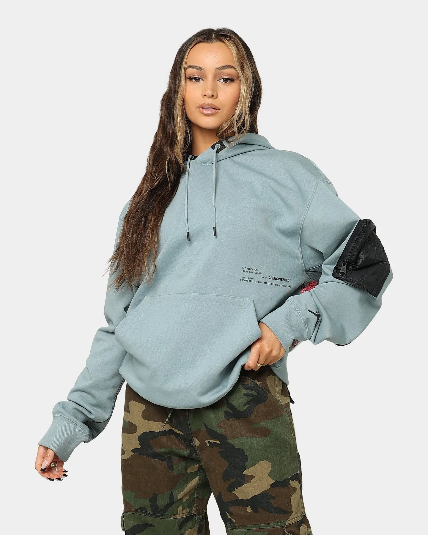 Jog Jordan Jordan 23 Engineered Statement Fleece Pullover Hoodie Aviator Grey