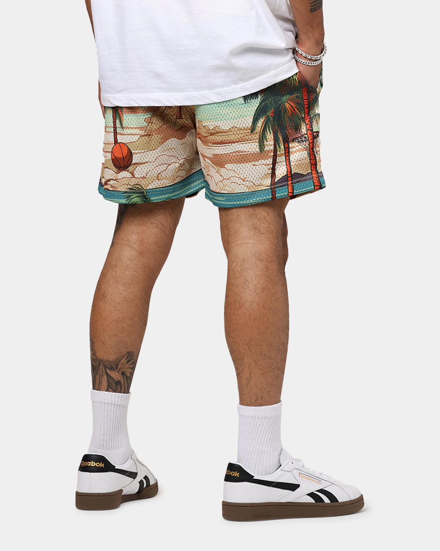 Comfy Feel Overtime Paradise Palm Shorts Palm Print