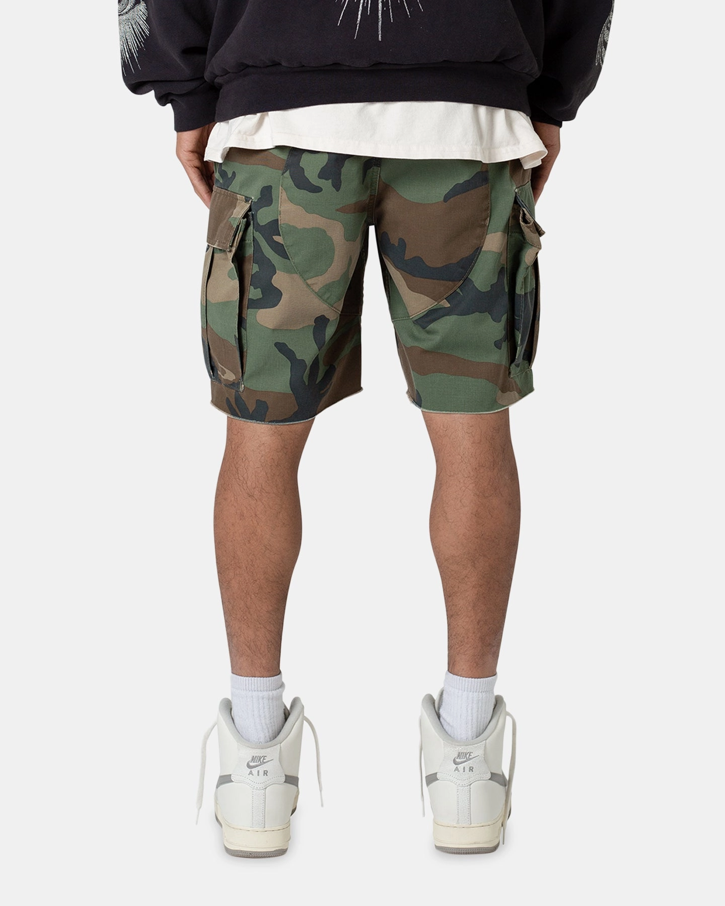 MNML Distressed Cargo Shorts Camo day trip