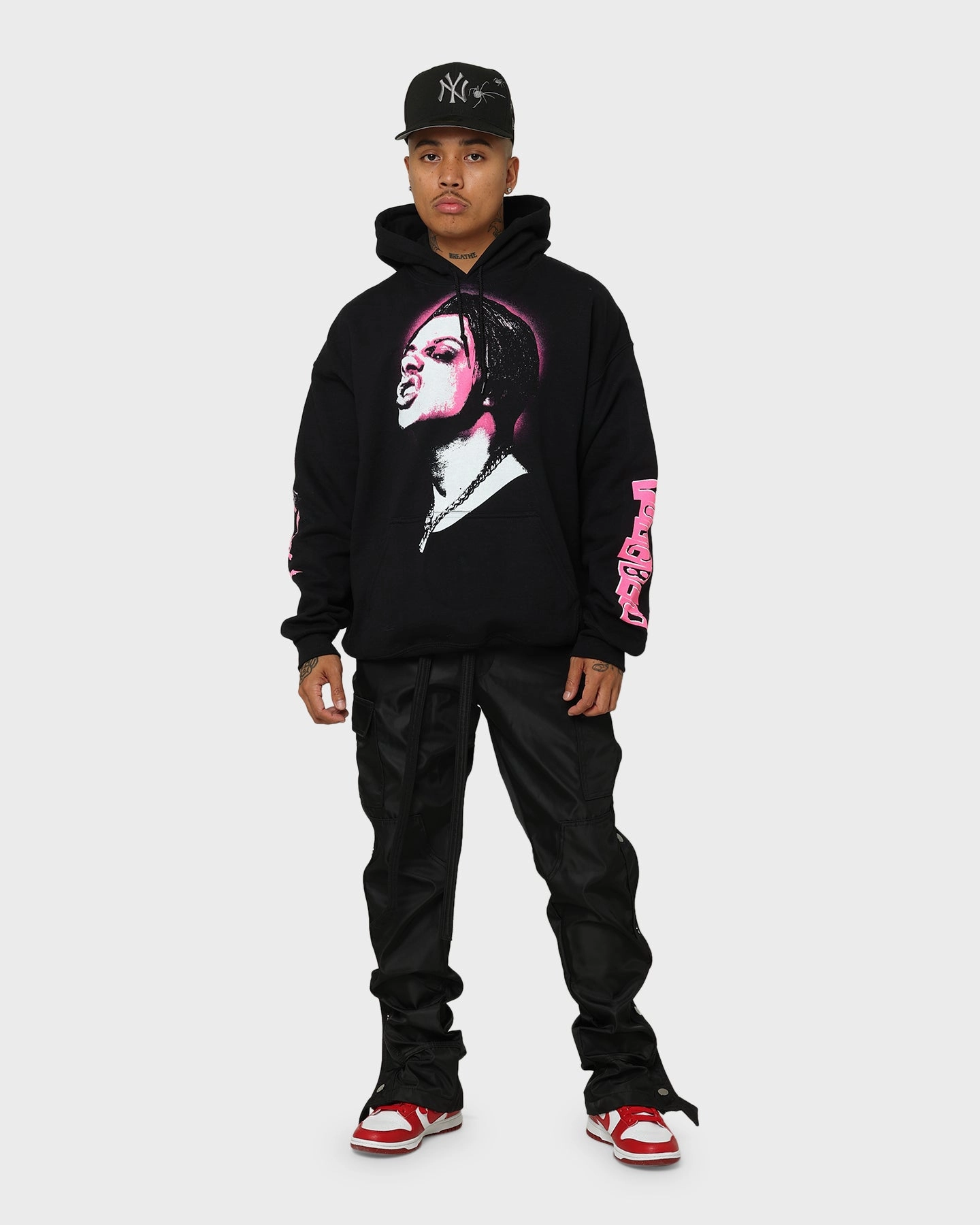 YUNGBLUD Icons Face Hoodie Black summer cover