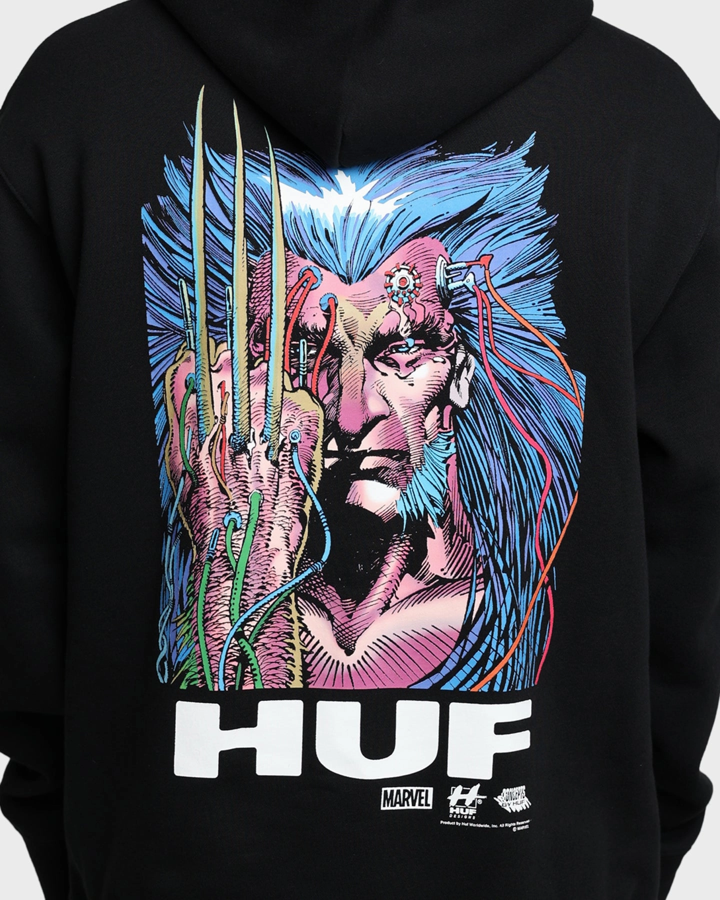 Daily Use Non Irritating Collar HUF X Marvel Weapon X Hoodie Black