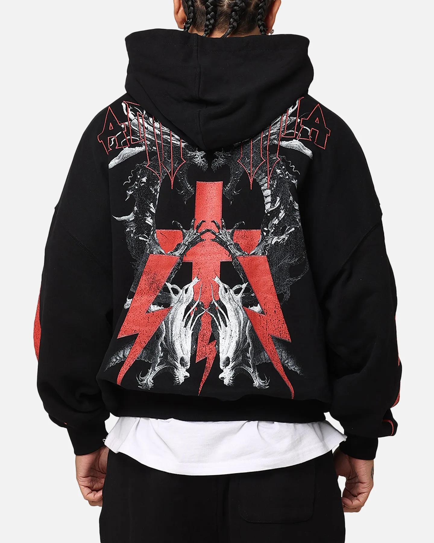 Convertible Collar Style The Anti Order Ares Hoodie Black