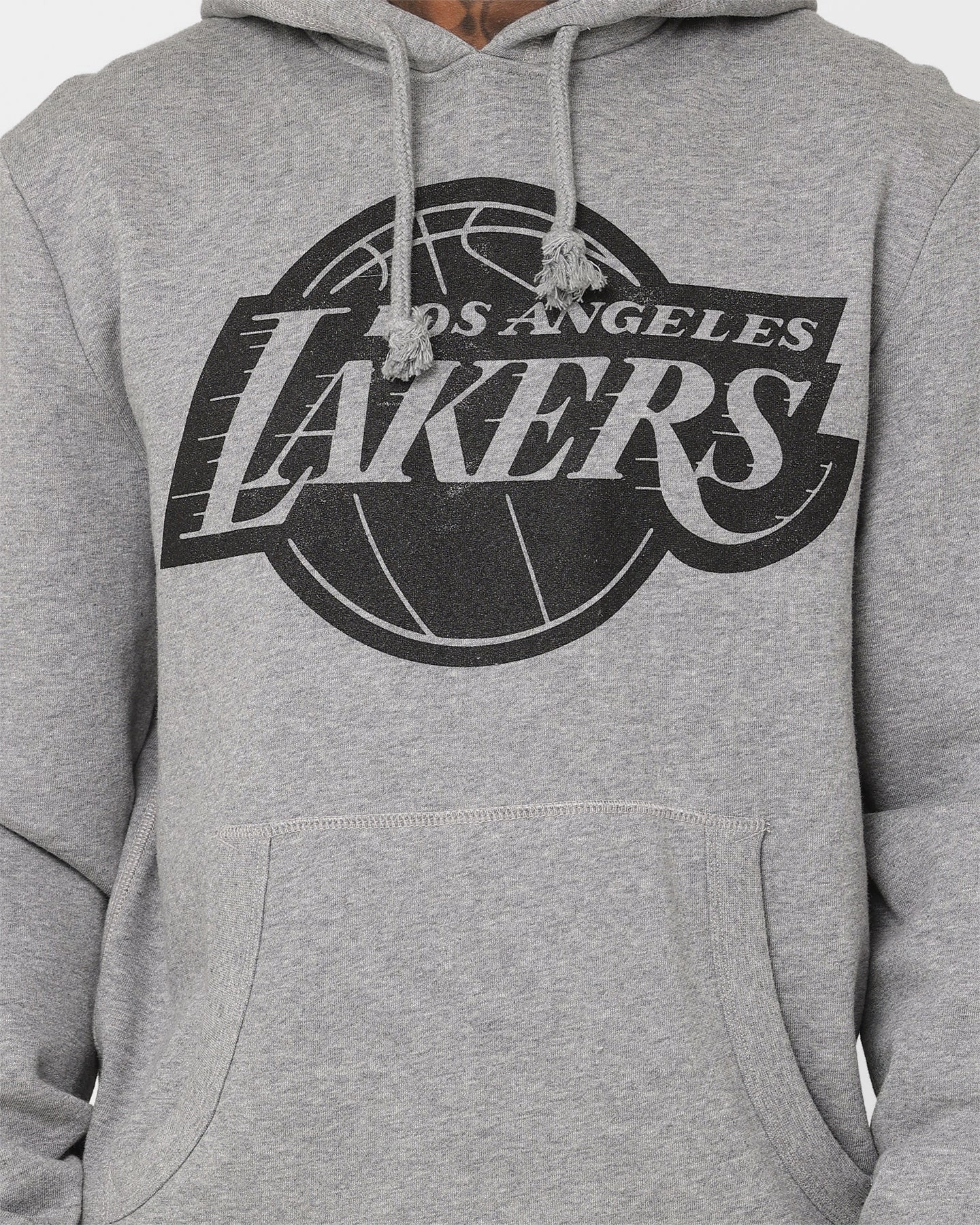 Mitchell & Ness Los Angeles Lakers XL Logo Hoodie Light Grey Marle cyclist