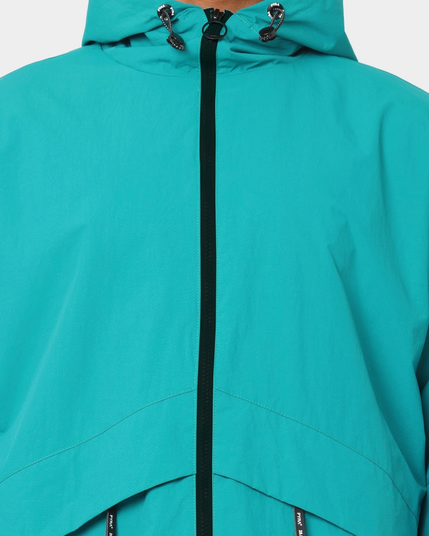 PYRA Terrain Shell Jacket Teal Wrinkle-Resistant Minimalist Style