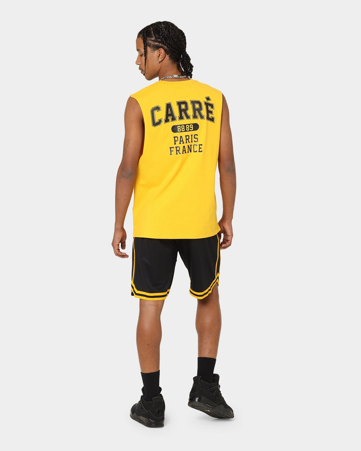 Carre Cours Muscle T-Shirt Yellow Garment Dyed