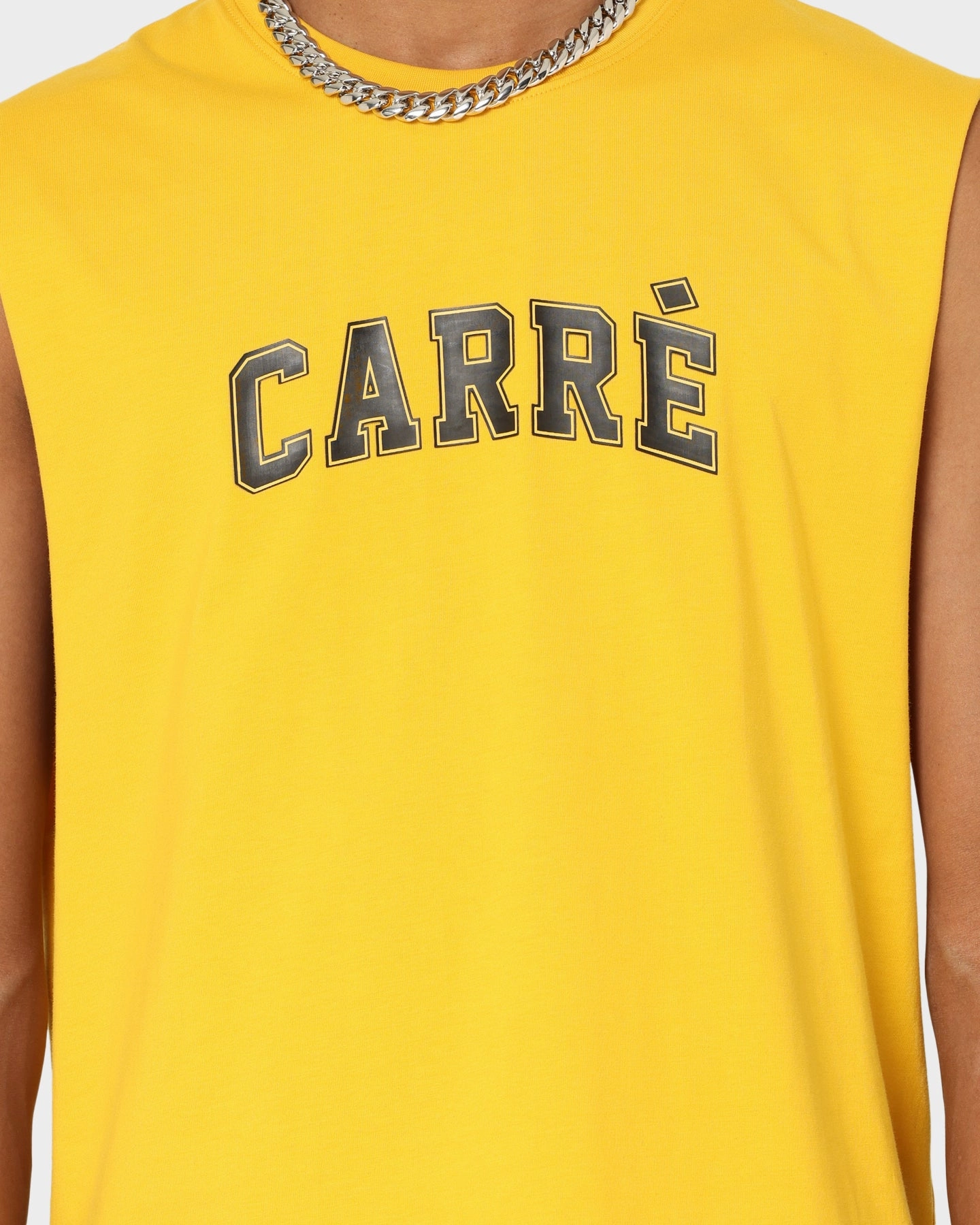 Carre Cours Muscle T-Shirt Yellow Breathable knit