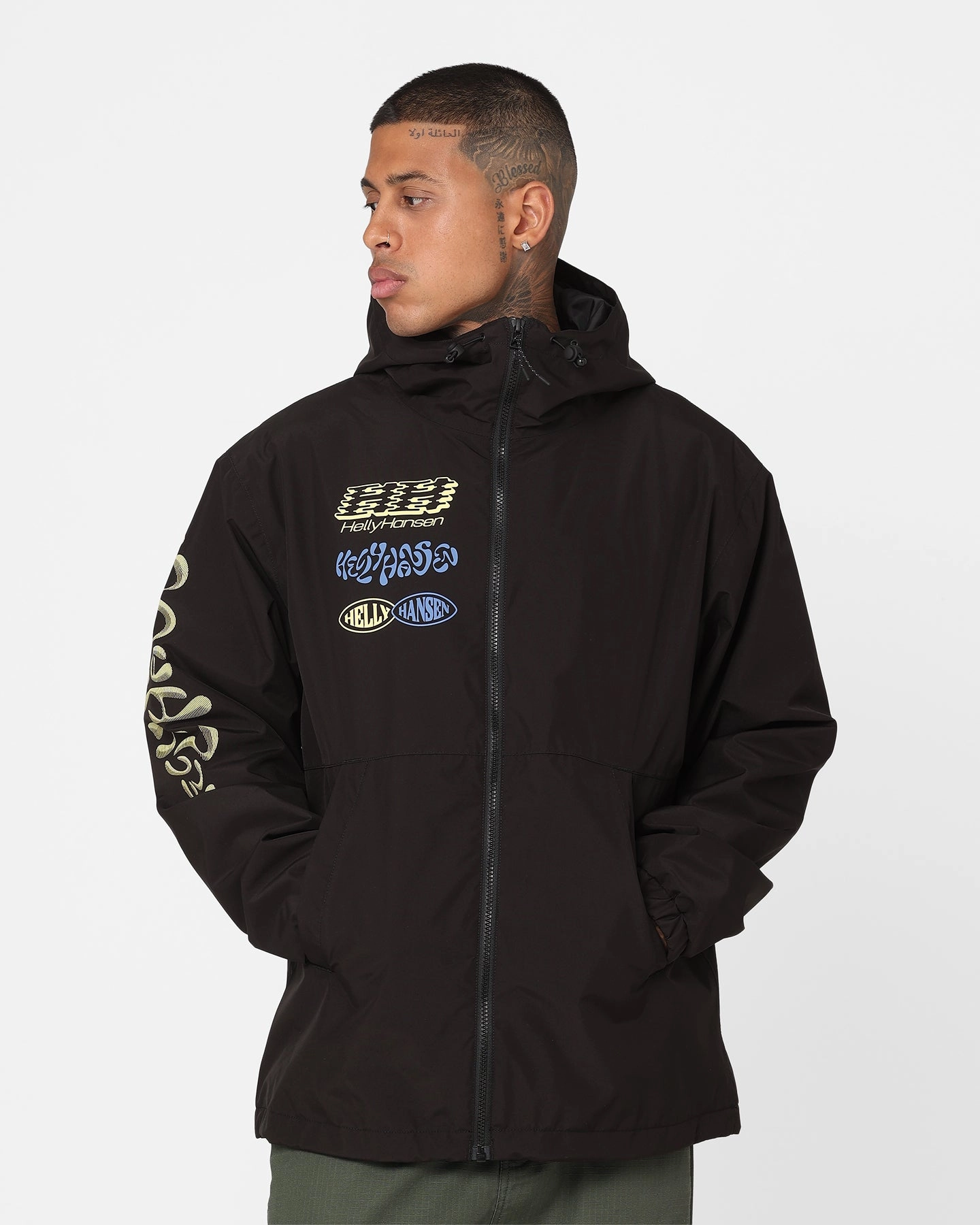 Helly Hansen X Even Suseg Play Oversized Rain Jacket 990 Black Generic Threat