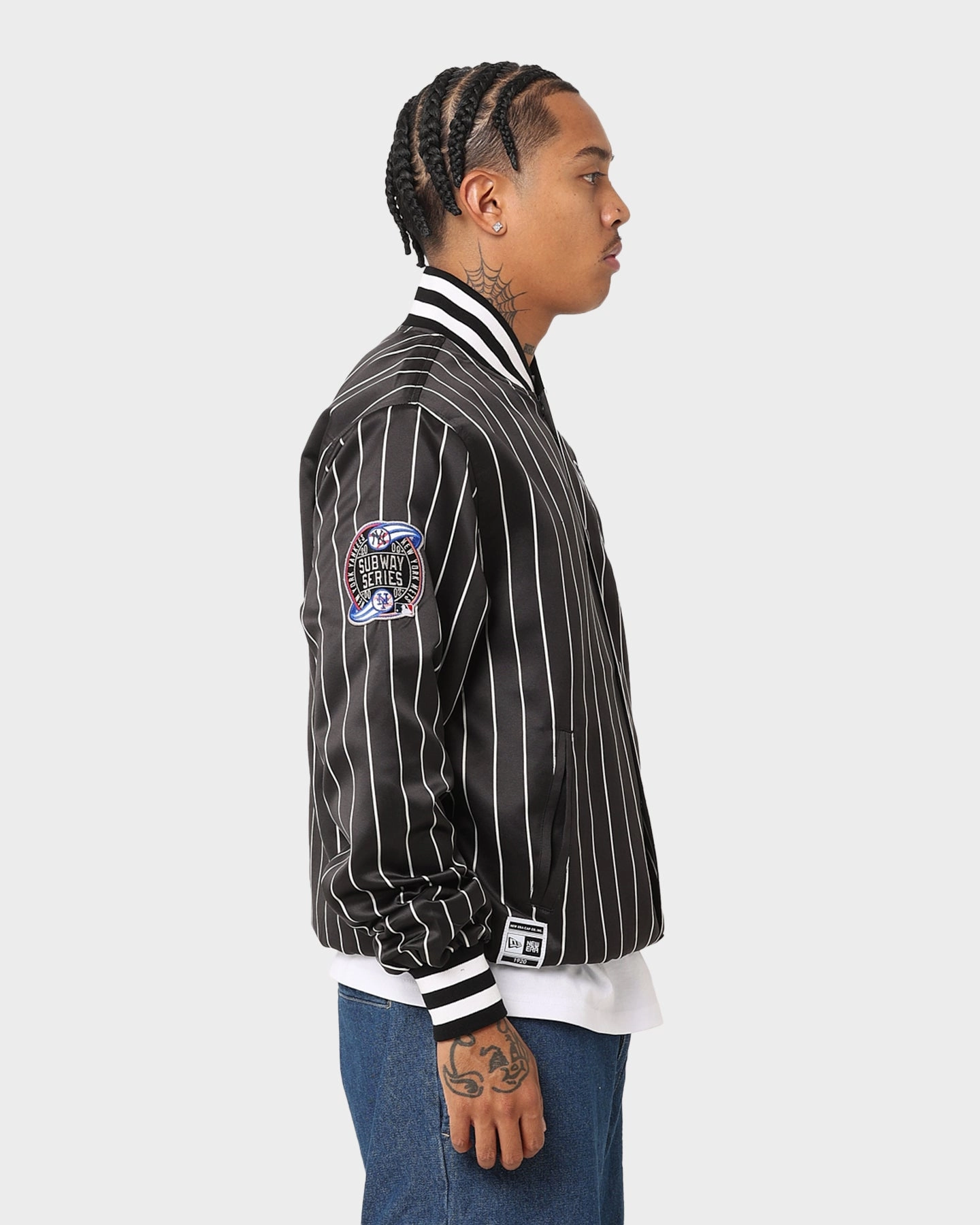 Travel Layer Dual Zipper System New Era New York Mets Varsity Jacket Black