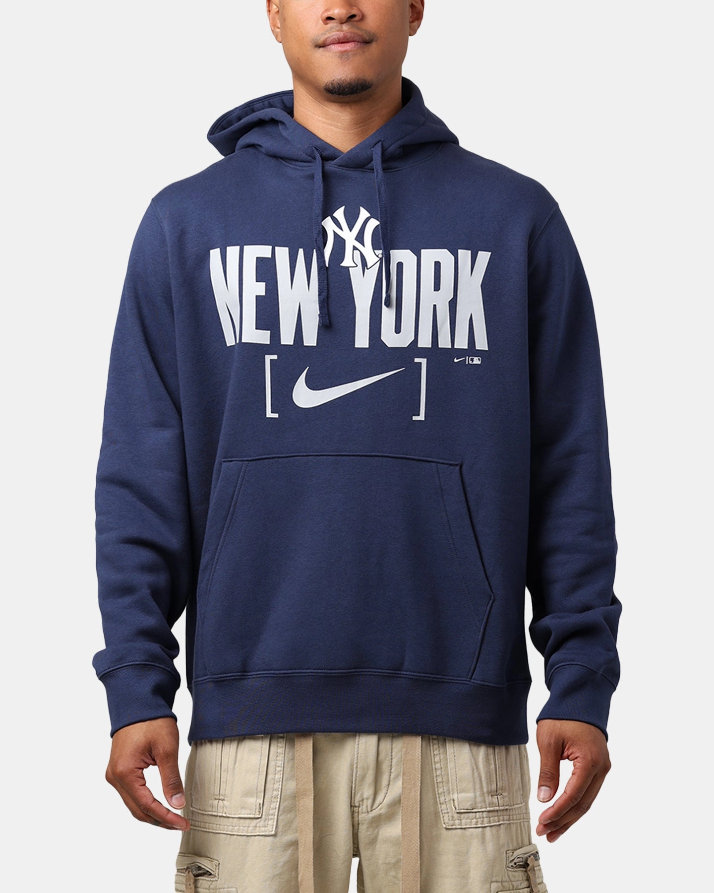 All-Season Outerwear Nike New York Yankees Club Slack Hoodie Midnight Navy