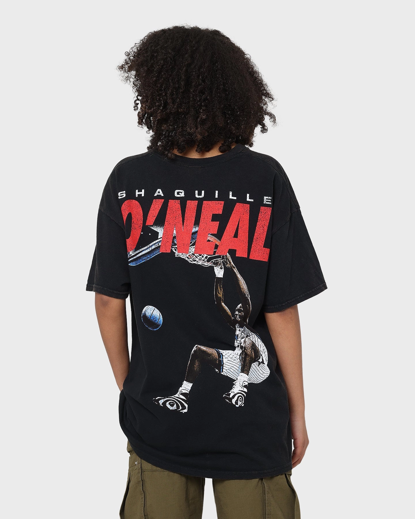 Goat Crew X Shaq Dunk Vintage T-Shirt Washed Black Skin Friendly Blends