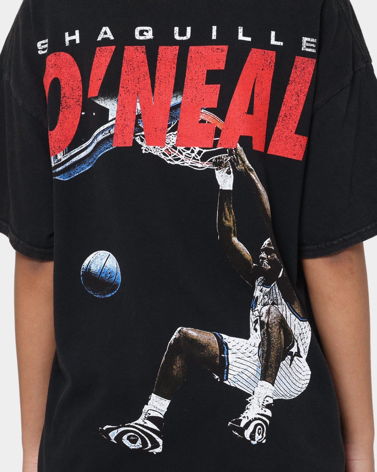 Soft And Comfortable Goat Crew X Shaq Dunk Vintage T-Shirt Washed Black