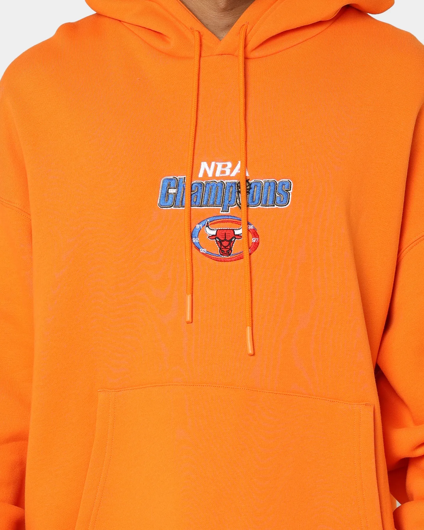 Mitchell & Ness Chicago Bulls Anniversary Hoodie Orange Heat Reflective Tech