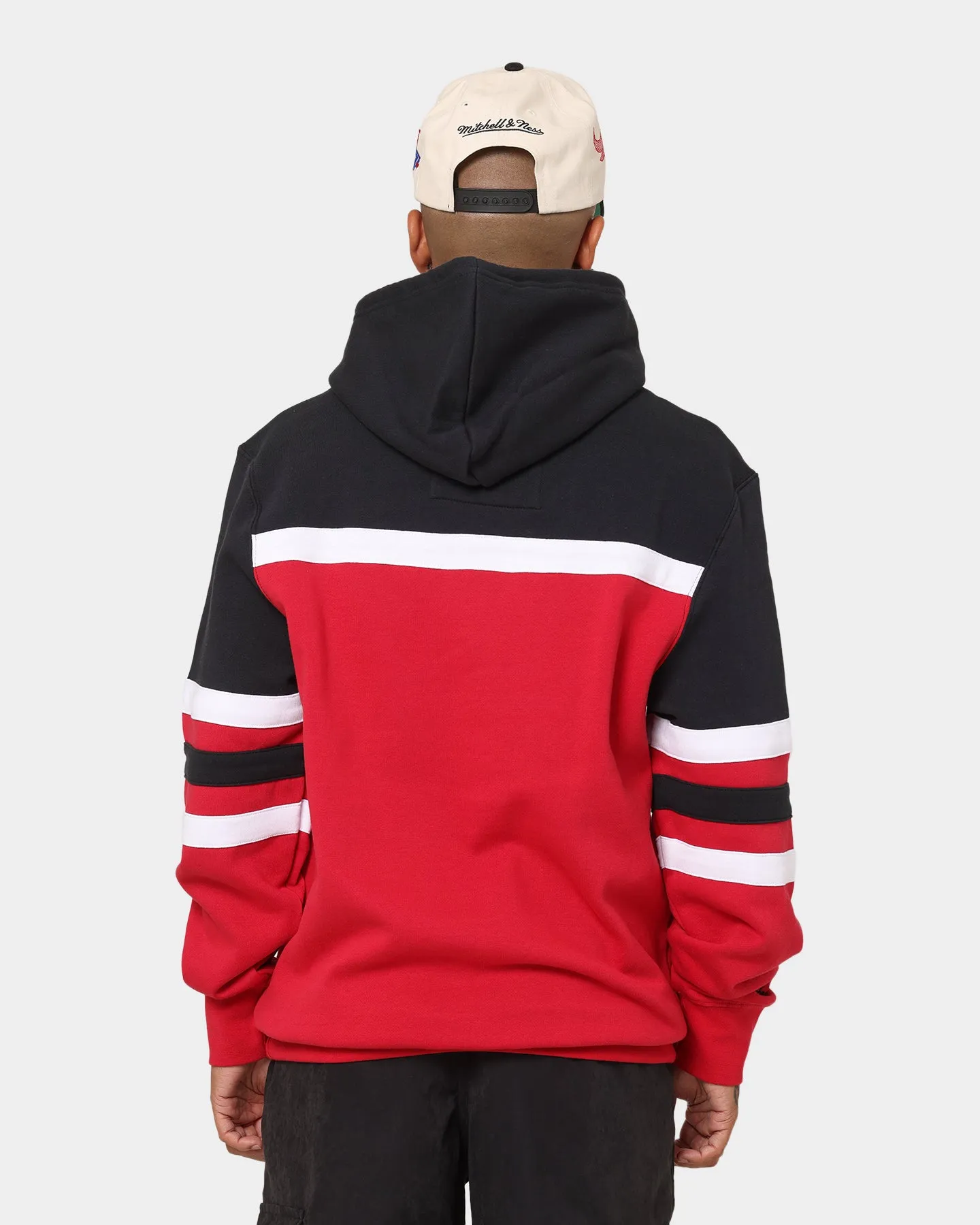 Mitchell & Ness Men's Chicago Bulls Head Coach Hoodie Black suitable for offline stores Windbreaker Tech