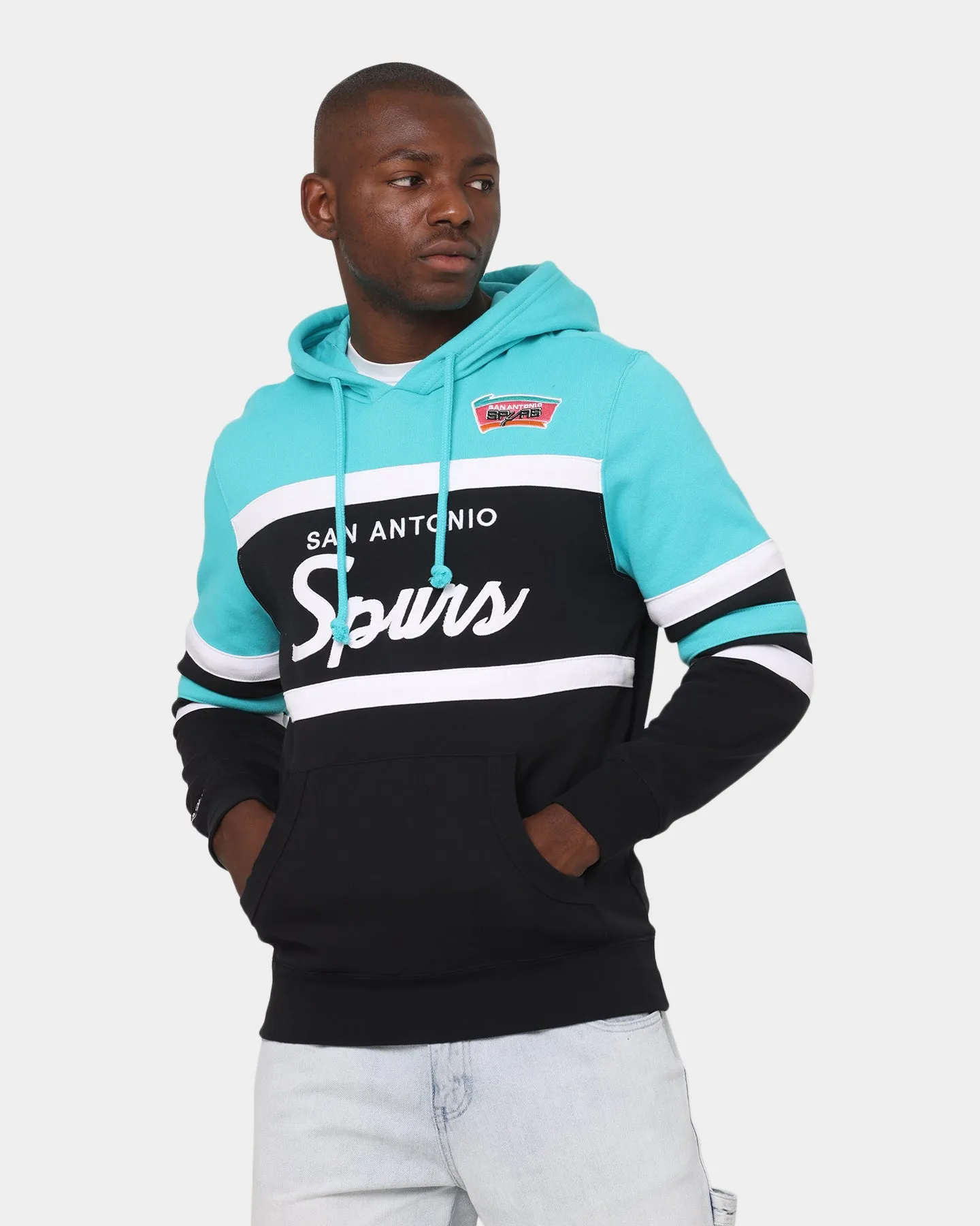 Suggestion Mitchell & Ness San Antonio Spurs Head Coach Hoodie Teal