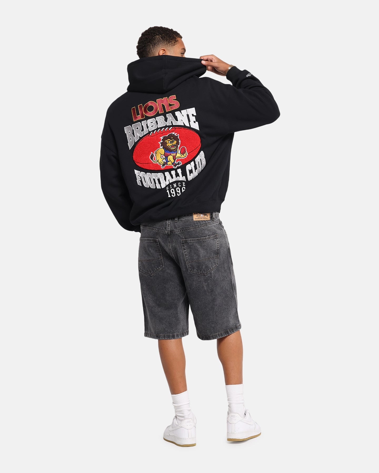 Grow Mitchell & Ness Brisbane Lions Team Hoodie Solid Black