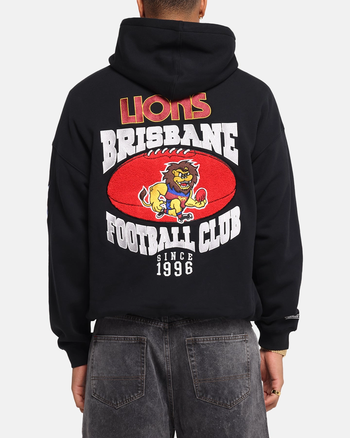 Mitchell & Ness Brisbane Lions Team Hoodie Solid Black Functional Wear