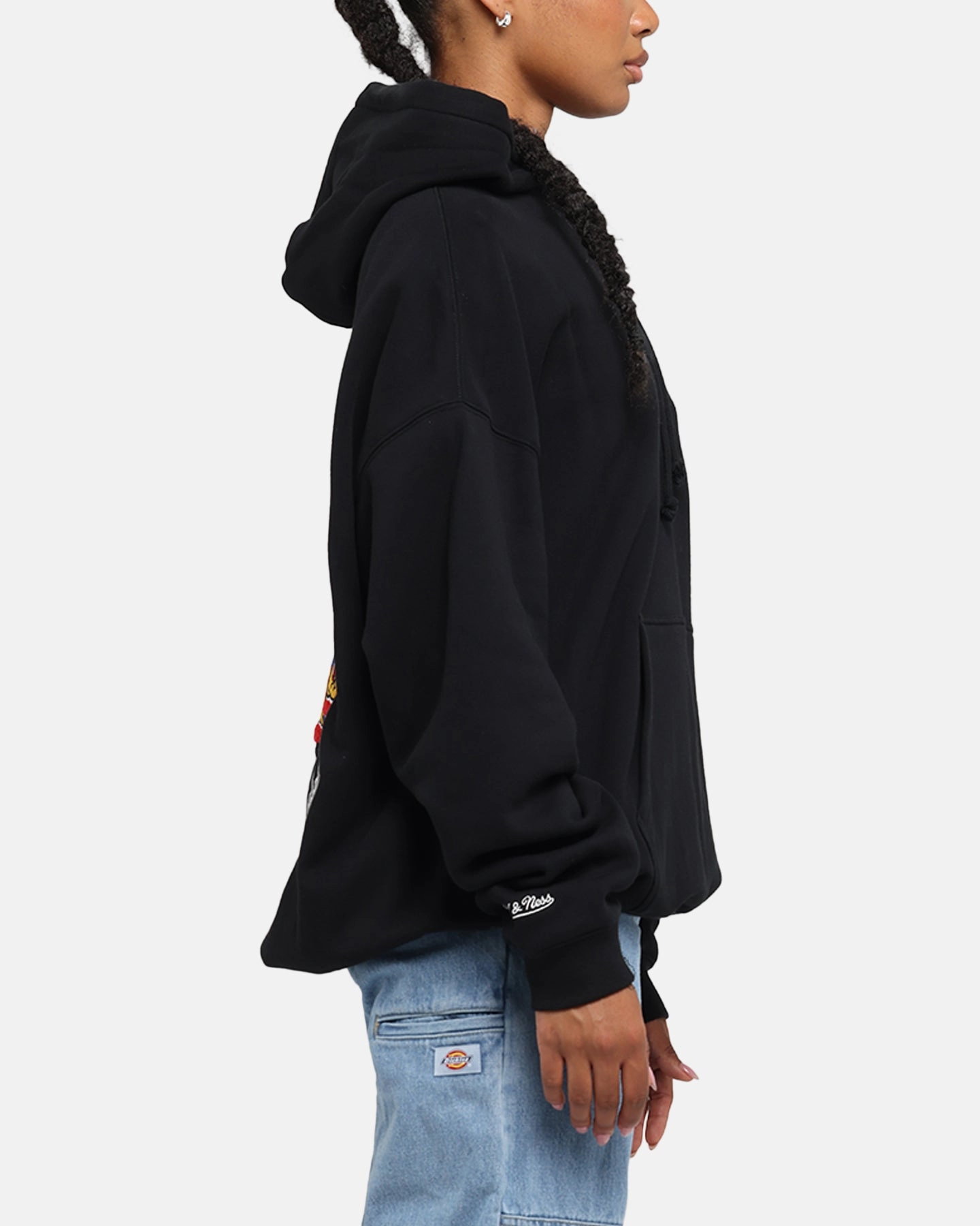 Reflective Mitchell & Ness Brisbane Lions Team Hoodie Solid Black