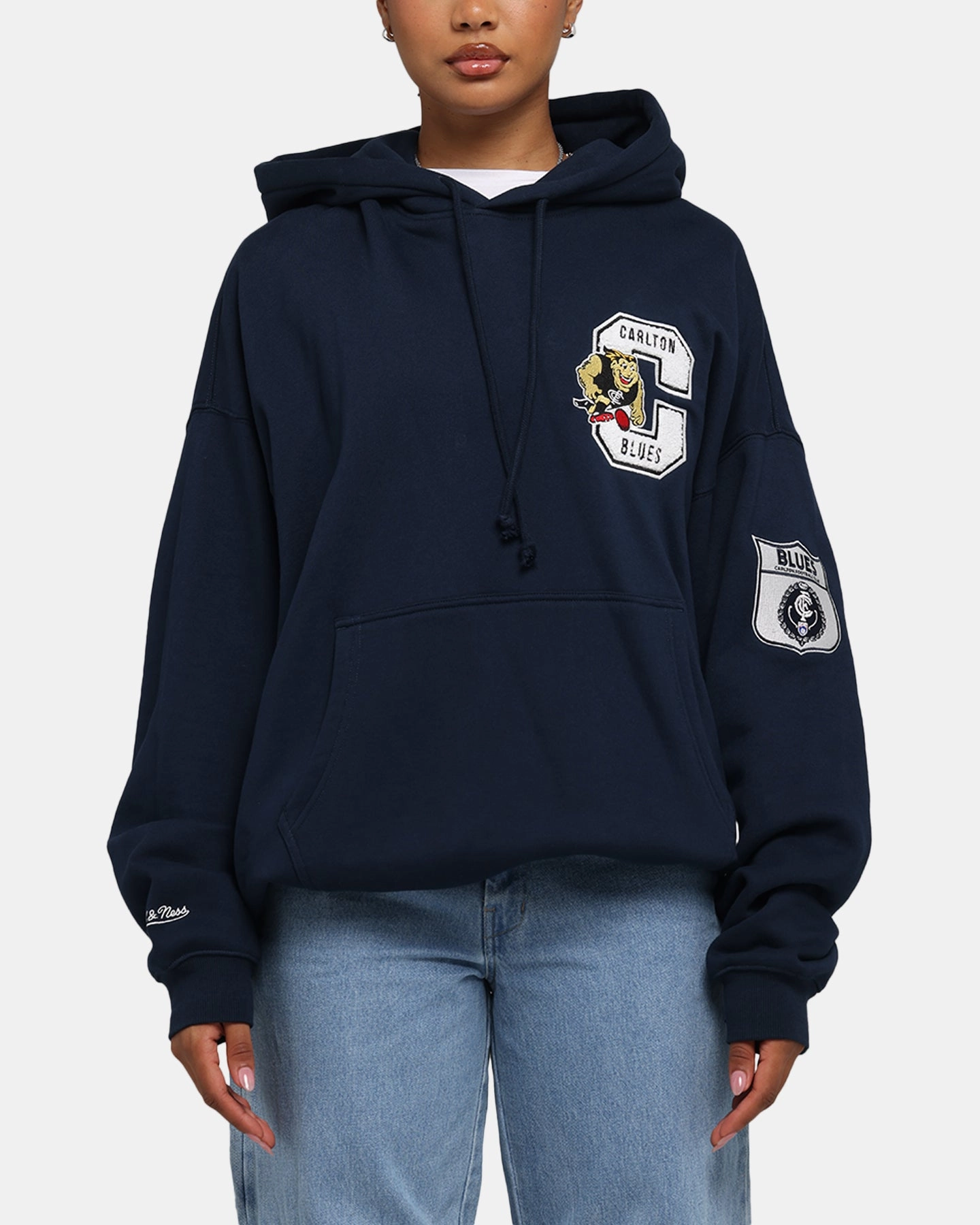 Noise Free Material Mitchell & Ness Carlton Blues Team Hoodie Navy