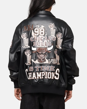 Stretchable hunters Mitchell & Ness Chicago Bulls 6 Time Jacket Black
