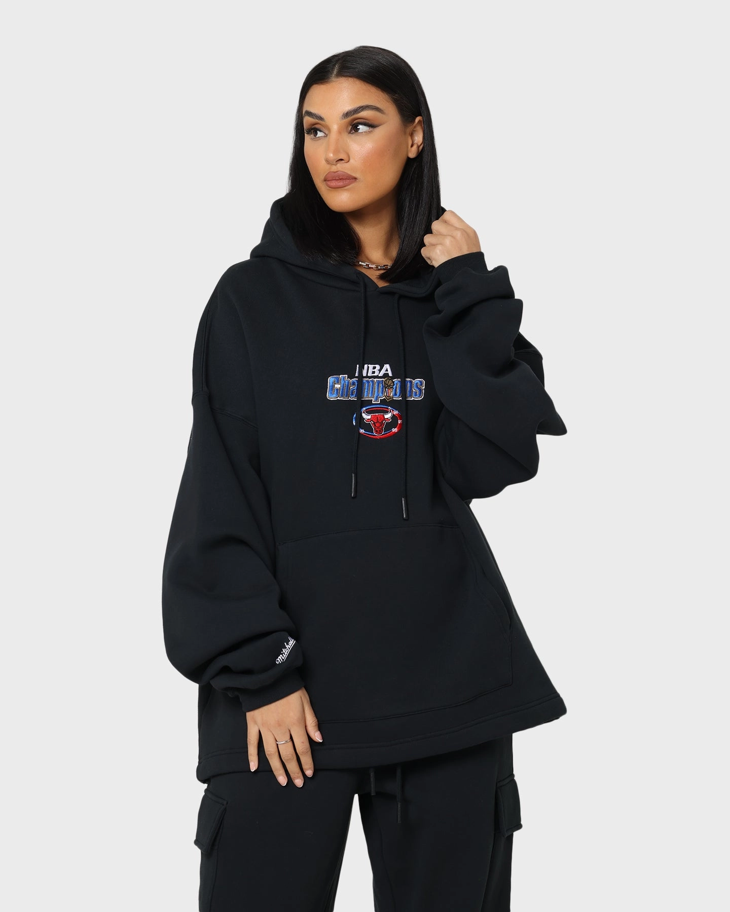 Seamless Seams Mitchell & Ness Chicago Bulls Anniversary Hoodie Faded Black
