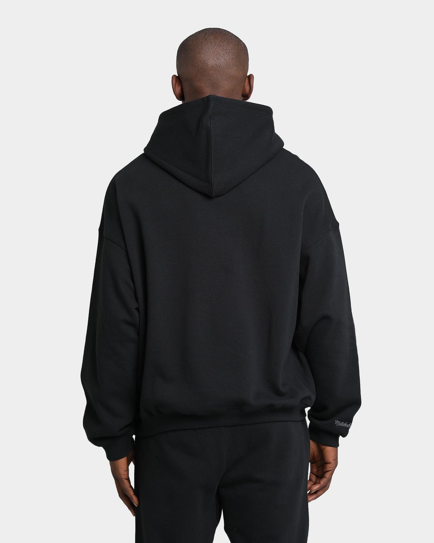 Mitchell & Ness Chicago Bulls Bleach Logo Hoodie Black practice session Anti Snag Zipper Pulls