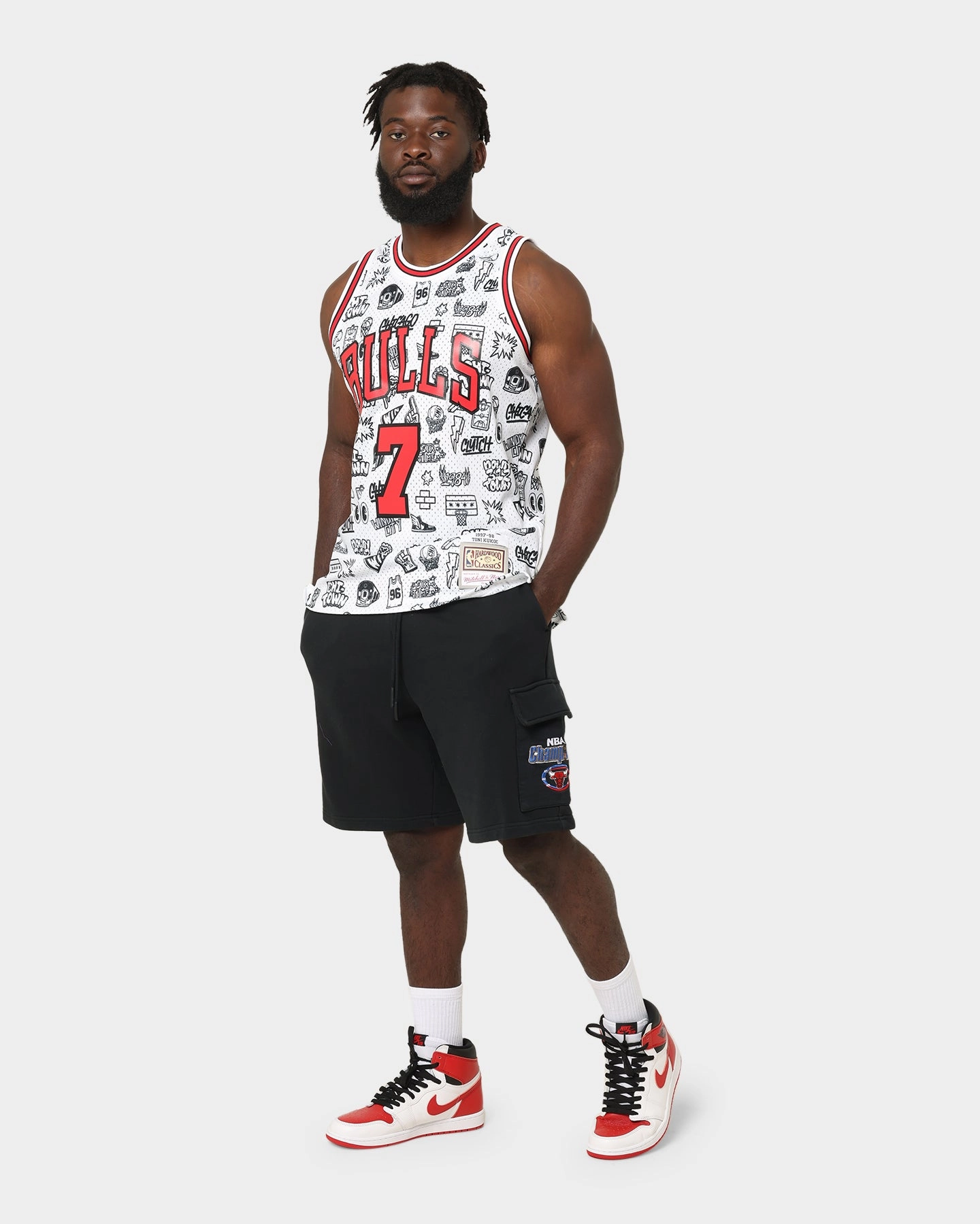 Mitchell & Ness Chicago Bulls Cargo Shorts Black Mood Match Quick Fit