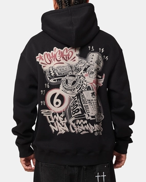 Mitchell & Ness Chicago Bulls Champs Graffiti Hoodie Faded Black High-Performance Wear police officers